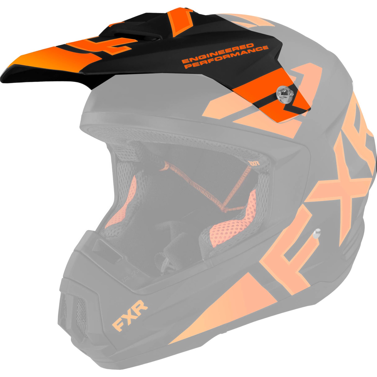 FXR Torque Helmet Visor/Peak Team Black/Orange