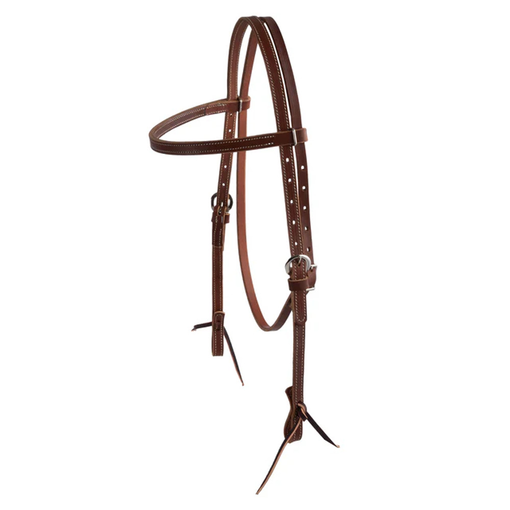 10-0335 Weaver Latigo Leather Browband Headstall - Brown NEW