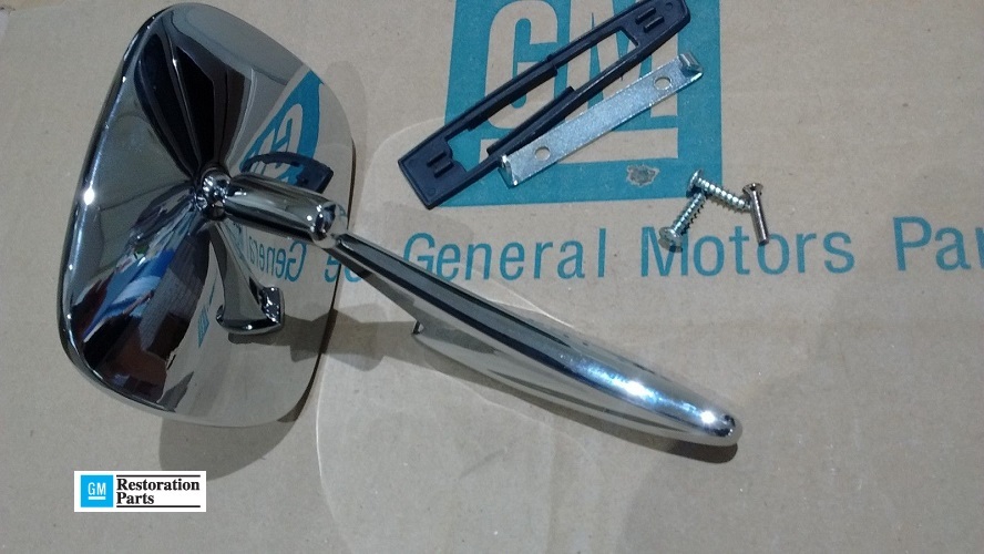 LH square outside door chevy side view mirror Chevelle Camaro Impala GM