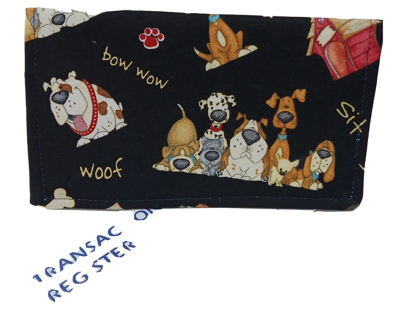 Cute Dogs Breeds Fabric Checkbook Cover Wallet Debit Card Registry Hand Made