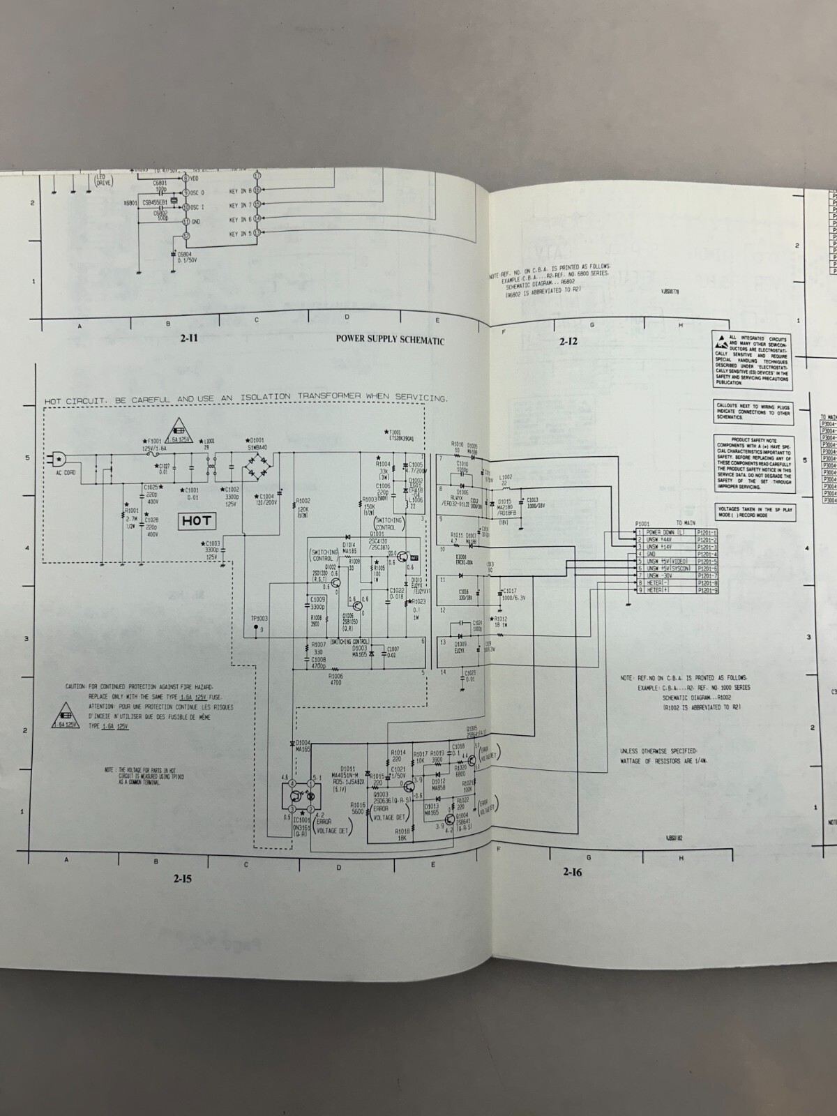 RCA VR700HF Original Schematics Free Shipping