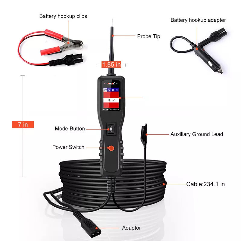 ANCEL PB100 Circuit Tester PowerScan Electrical System Diagnostic Tool 12V & 24V