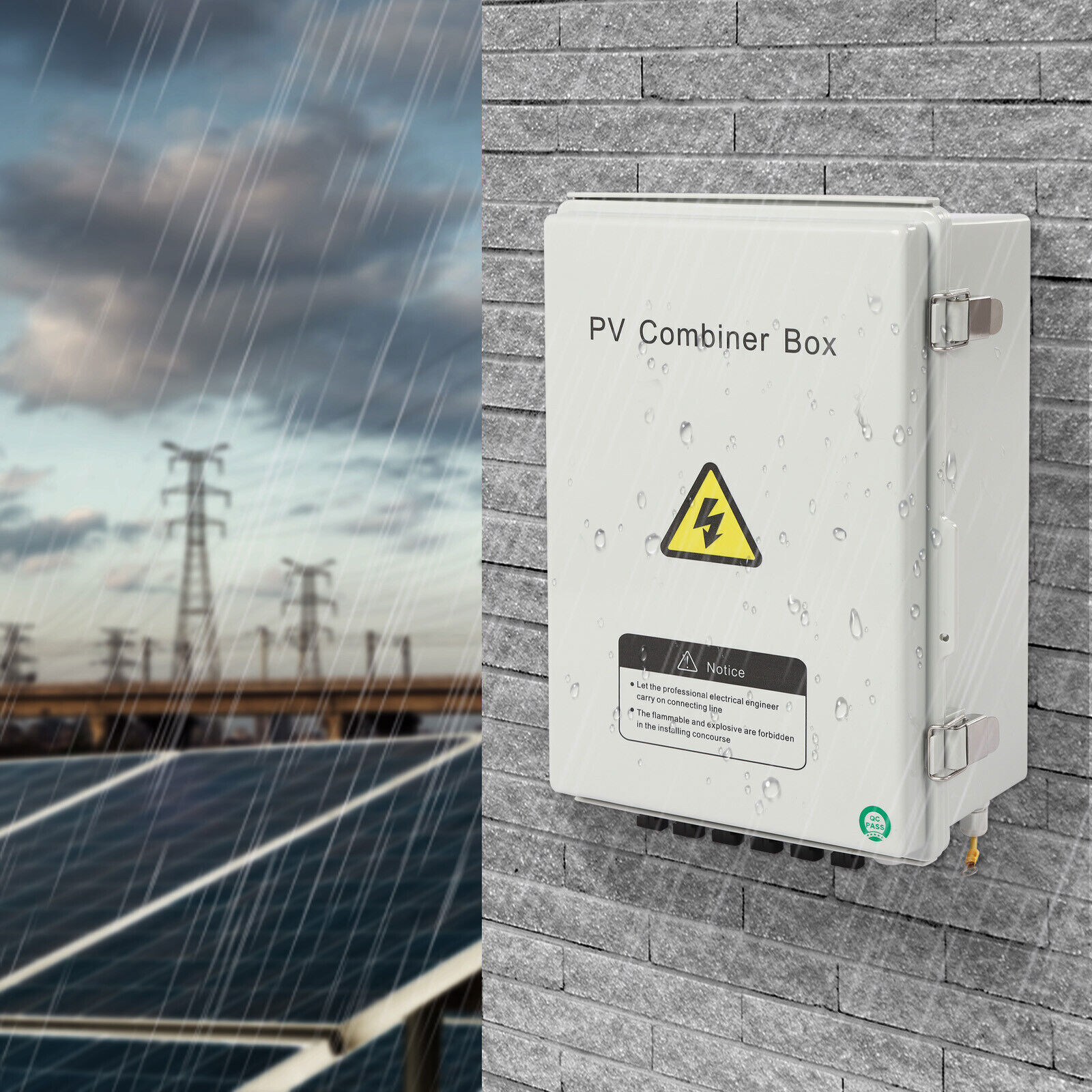 6 STRING SOLAR PV COMBINER BOX CIRCUIT BREAKER JUNCTION BOX FOR SOLAR SYSTEM NEW