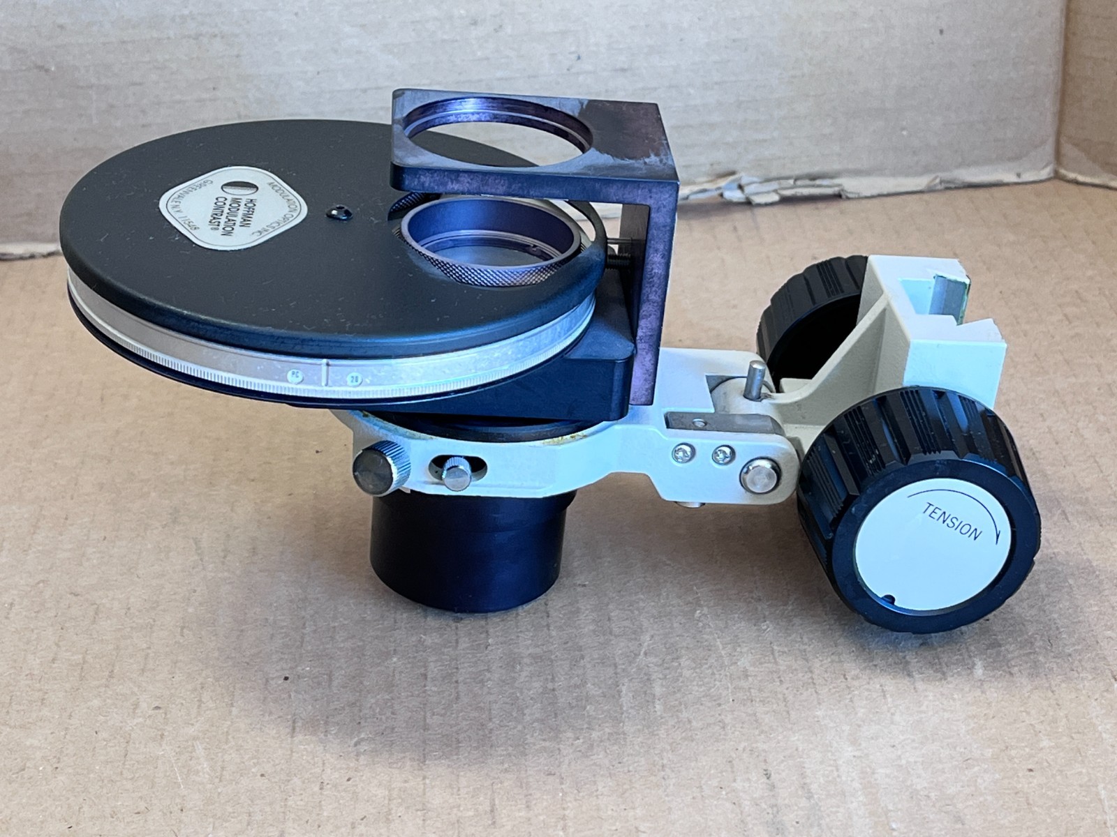 Hoffman Modulation Contrast Turret Condender on Nikon Diaphot Condenser Mount