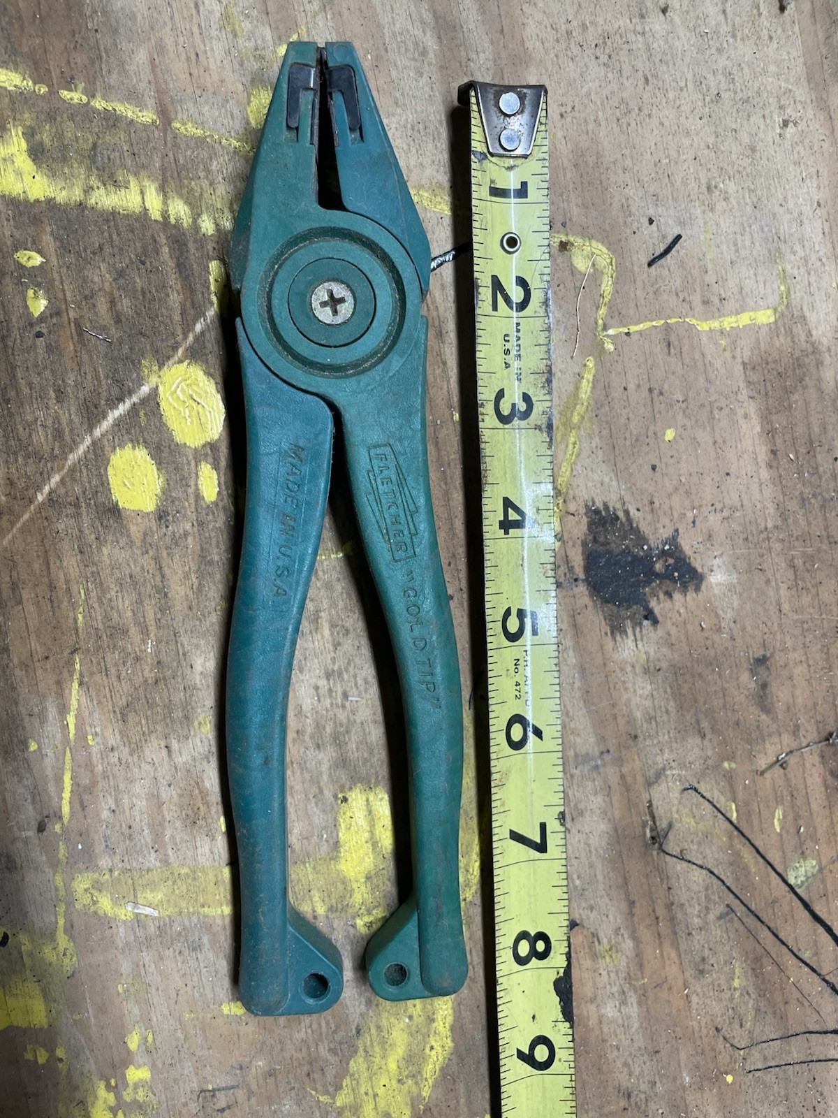 Fletcher-Terry Fletcher 8" 'Gold Tip' Running and Nipping Pliers, Breakout Glass