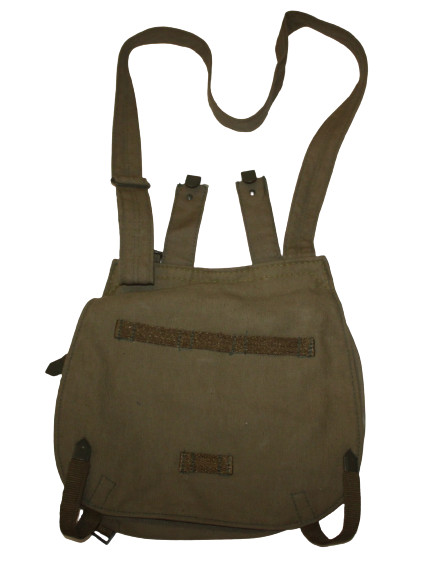 Khaki Vintage Hungarian Messenger Bag Canvas Purse Sack Military Gas Mask Army