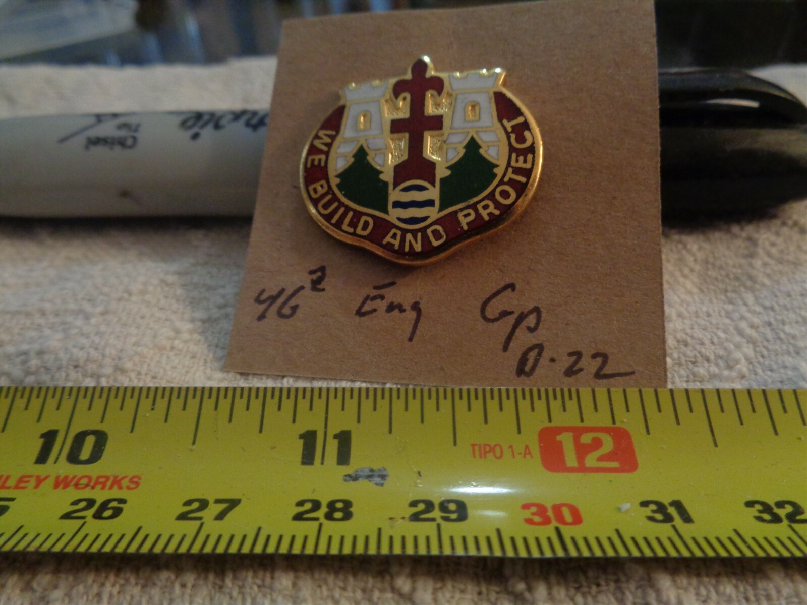 46th Engineer Group D-22 Unit Crest, DI, DUI (DRAW#E3)
