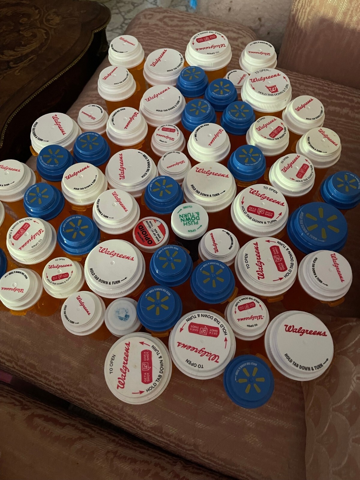 50 Amber Prescription Bottles Various Sizes Crafts Storage