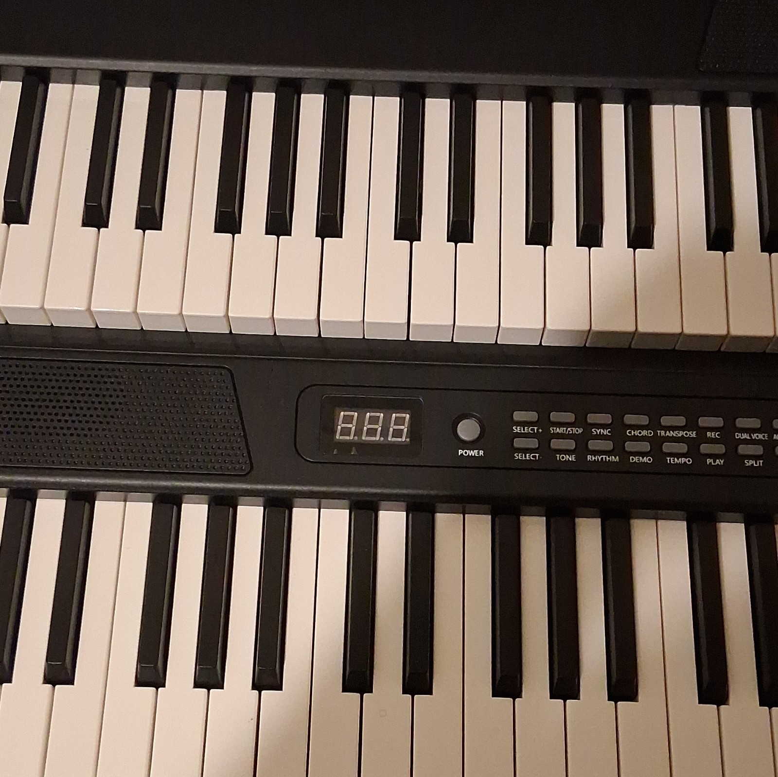 88-Key Black Digital Home Piano Keyboard with Built-In Speaker