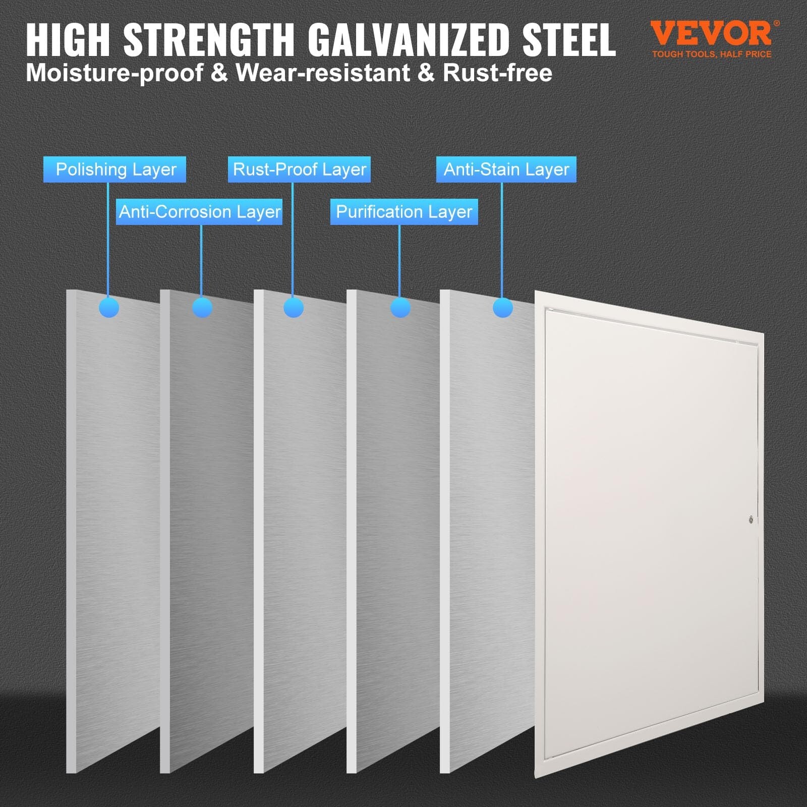 VEVOR Metal Access Panel for Drywall Ceiling, 24 x 24 Inch Plumbing Access Do...