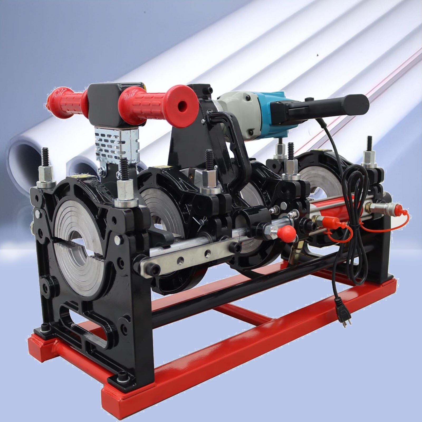 2.5"-6.3"Hydraulic 4 Clamps Tube Butt Pipe Fusion Welder Machine PE PPR PB PVDF