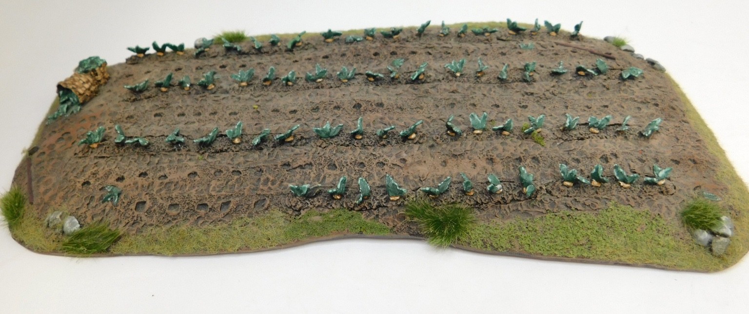 Well Painted Field Terrain resin base & metal plants AOW Architect of War OOP