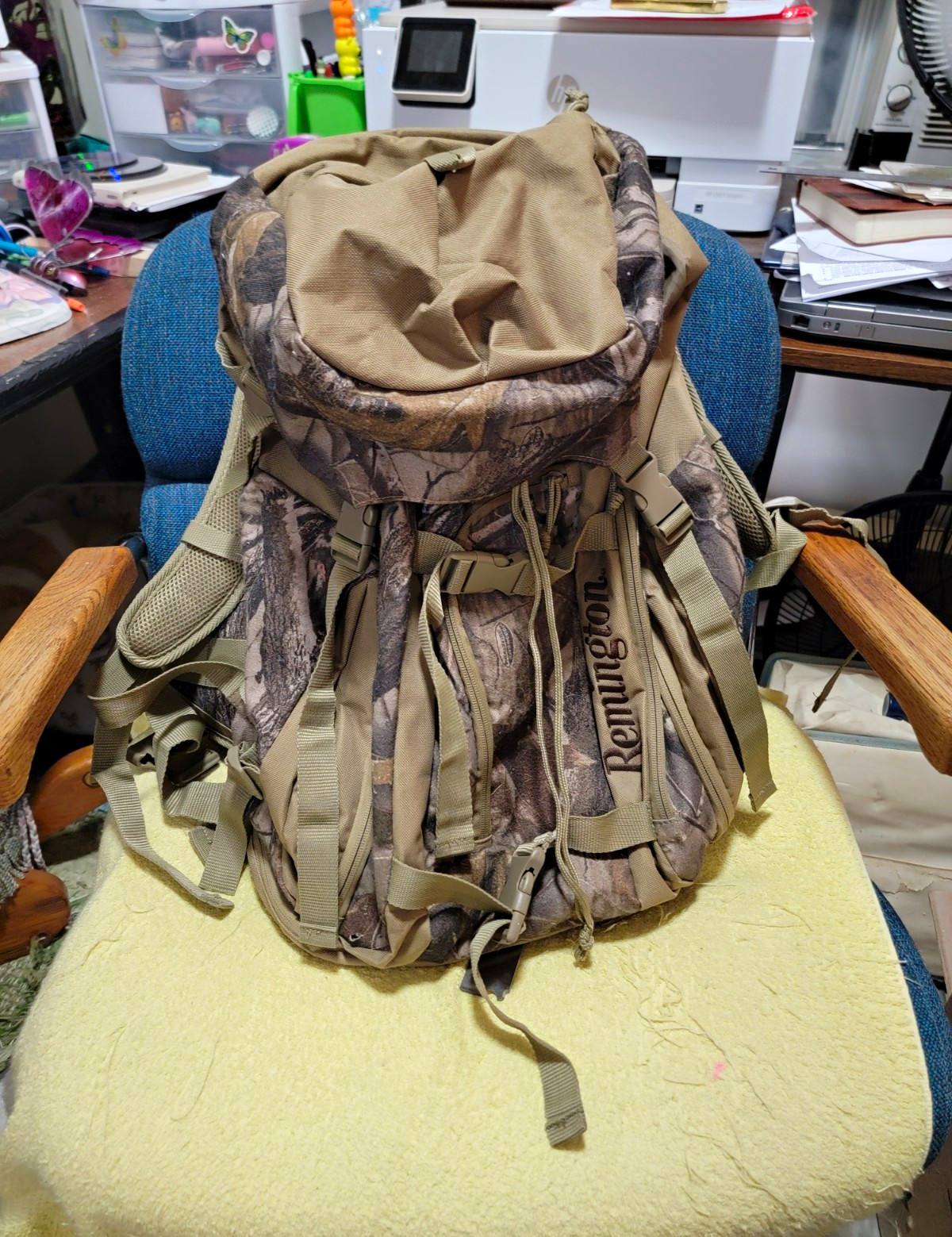 Remington Camo Hydration Backpack w/ 2L Reservoir, Adjustable Straps, 3 Pockets