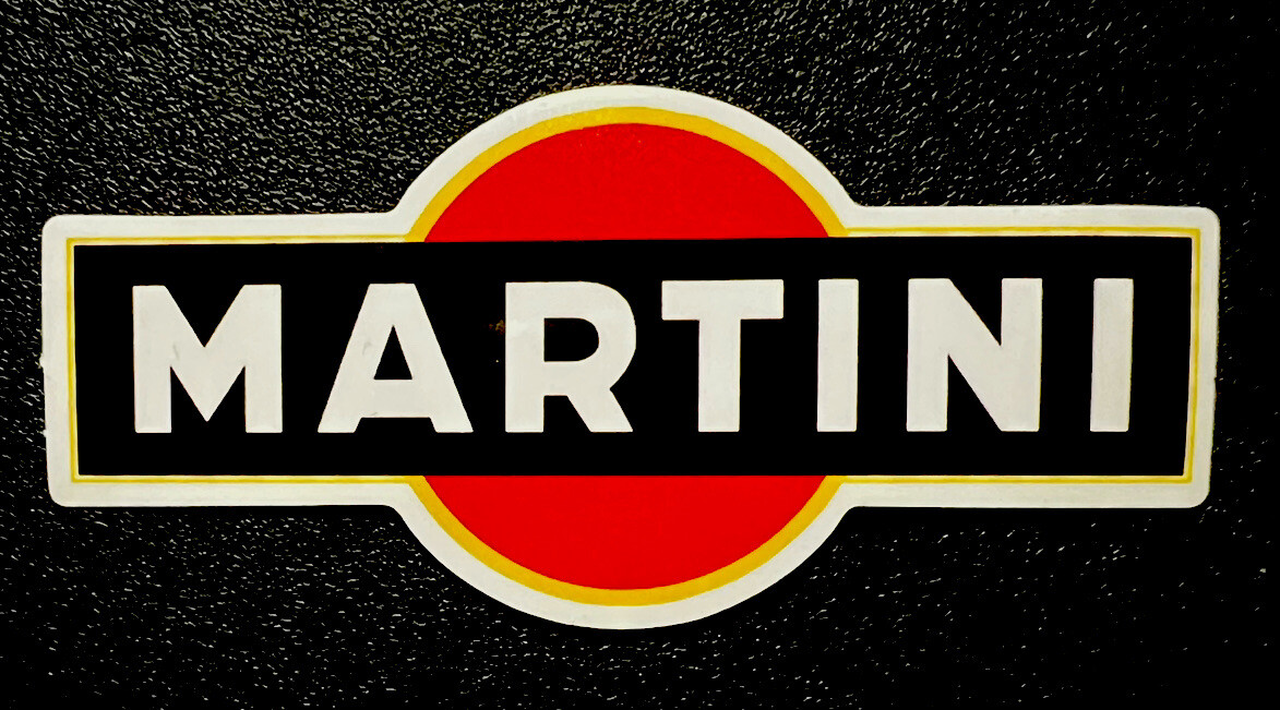 Martini Racing Sticker*Matte*Finish Size:￼3-3/8”X 1-1/2” Free Ship W/Tracking
