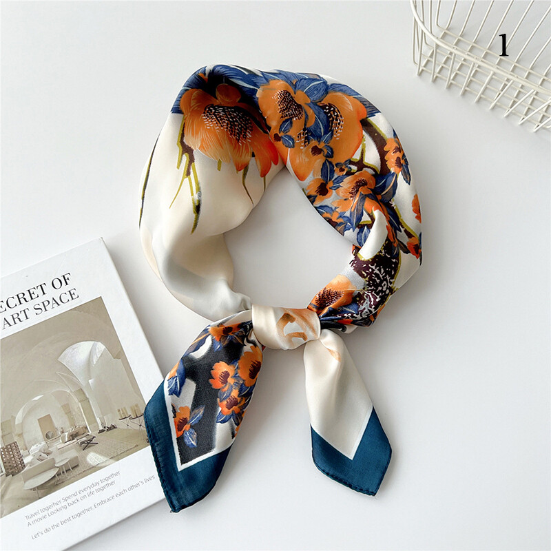 Luxury Satin Silk Neck Scarf Hijab Head Shawl Hair Wrap Women Girl Bandana 70*70
