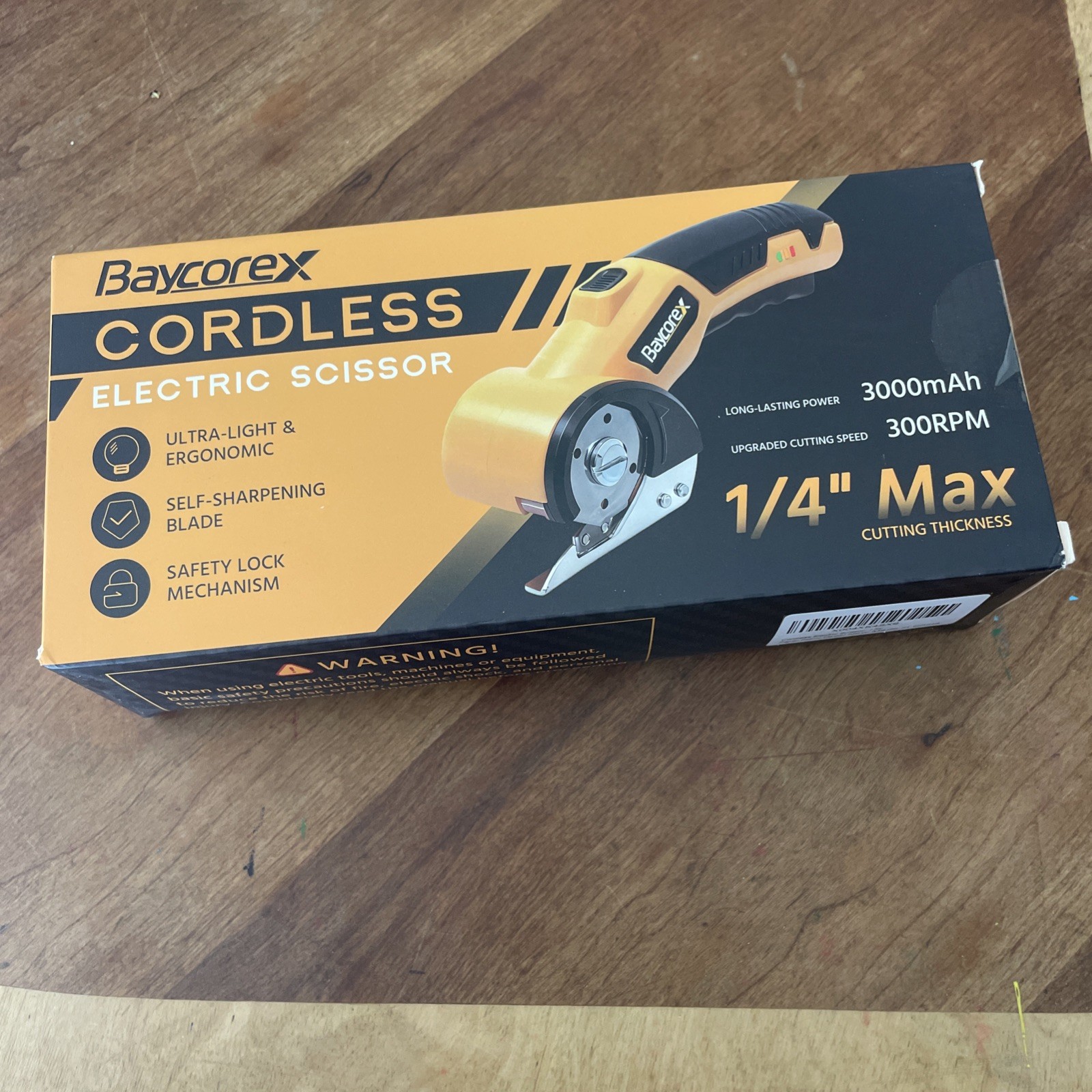 BaycoreX Cordless Electric Scissors 3000mAh Cardboard Cutter Sealed New