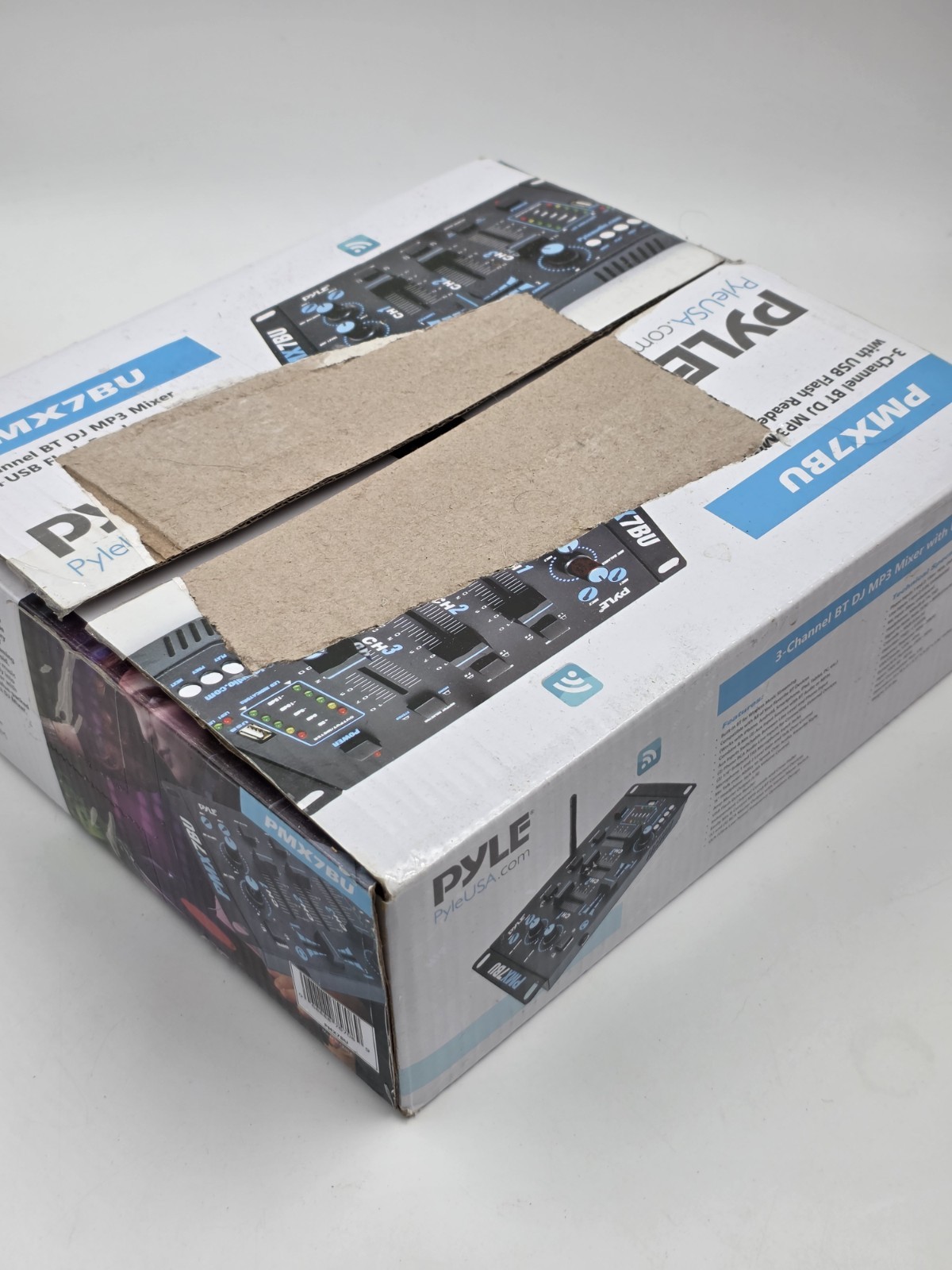 Pyle Bluetooth 3-Channel DJ MP3 Mixer, PMX7BU, USB Flash Reader New in Box!