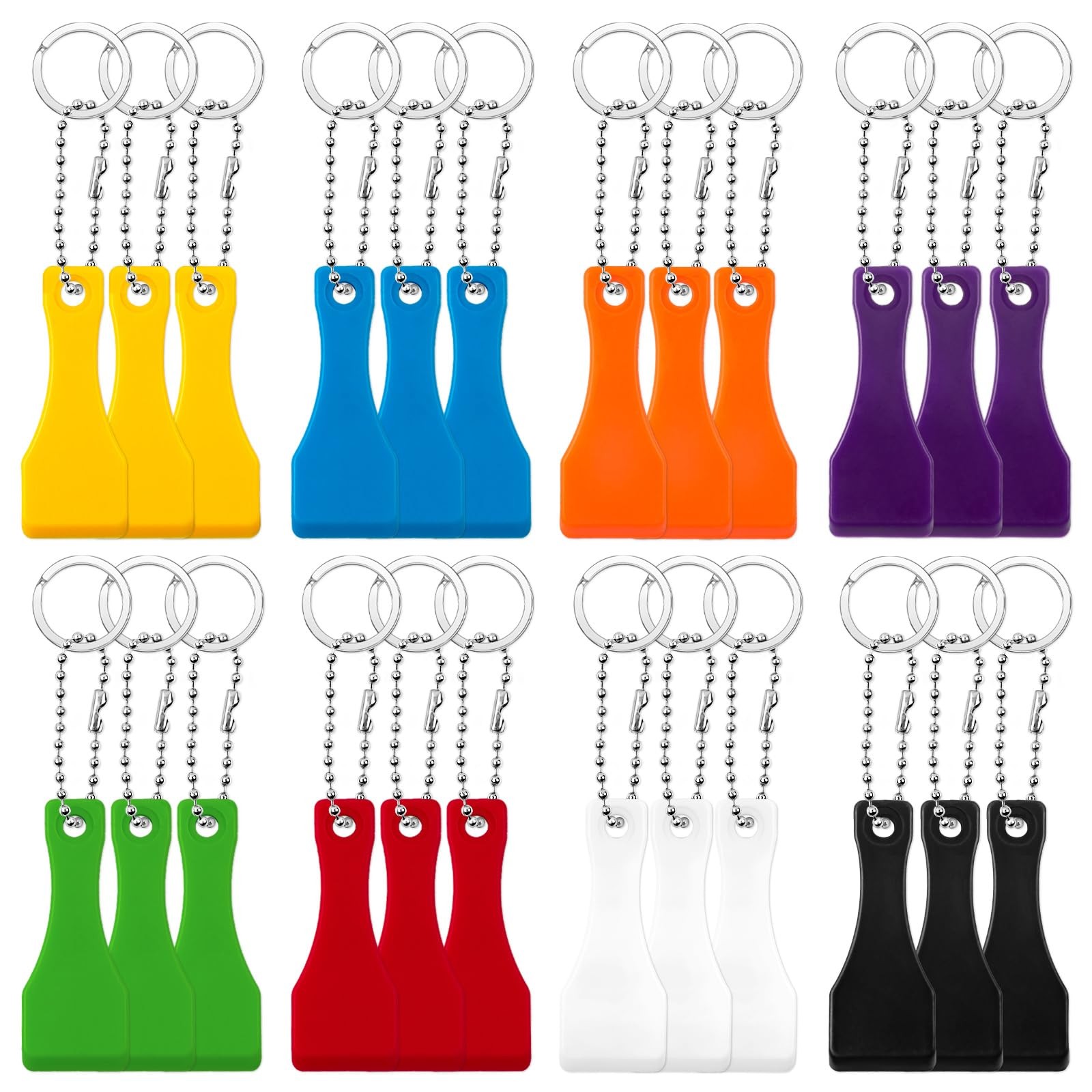 24 Pcs Lottery Ticket Scratcher Tool Plastic Lotto Scratcher Keychain Scratcher