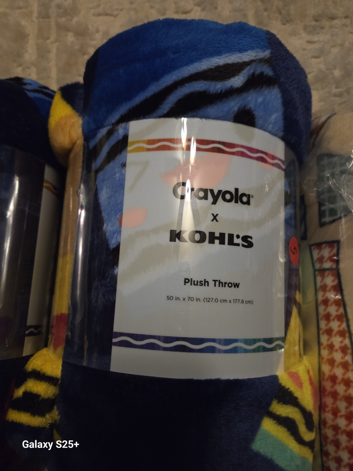 NEW-Crayola Crayon Plush Throw Blanket 50" x 70"