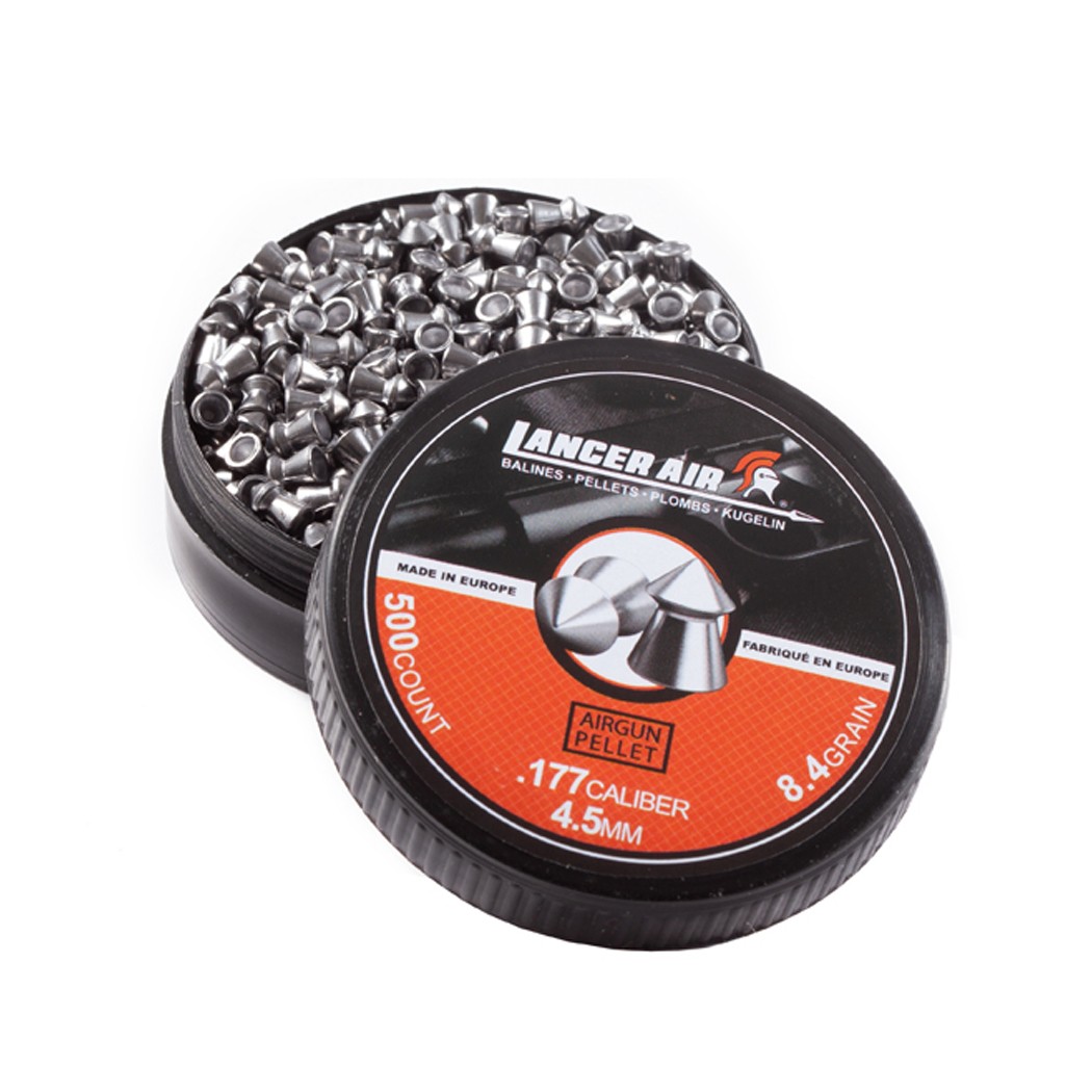 Lancer Air 4.5mm Pointed 0.177 Caliber 8.4 Gram Air Gun Pellets (1 Pack of 500 P
