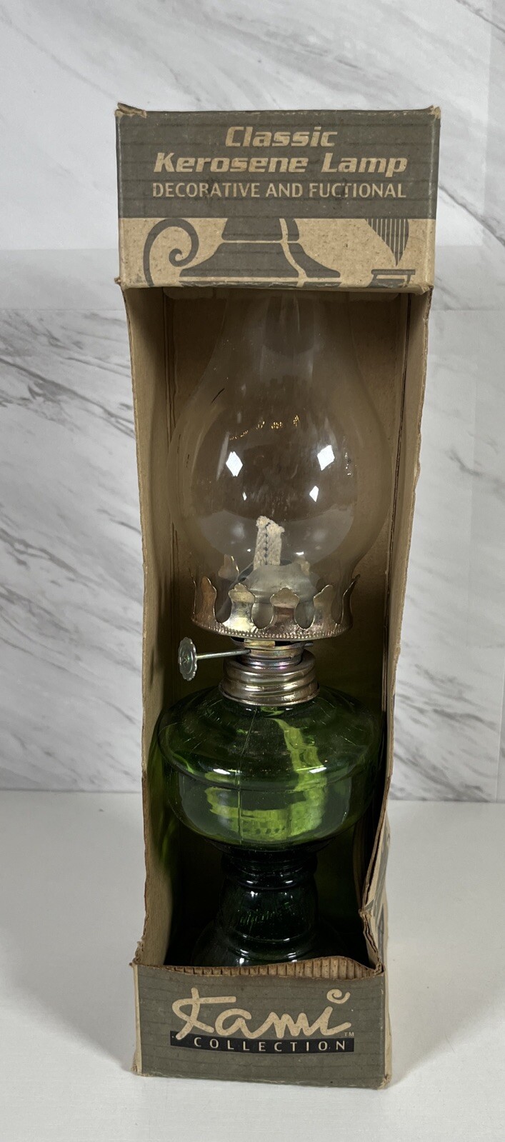 Classic Kerosene Oil Lamp Kami Collection in box, Deco & Functional, NICE!