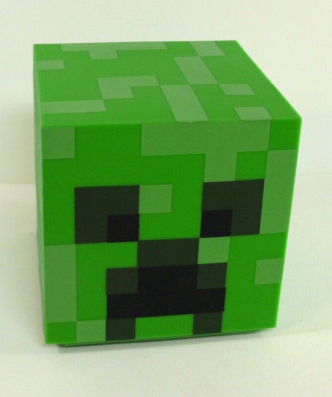 MOJANG Minecraft Green Creeper Head Mood Night Light large cube block Nightlight