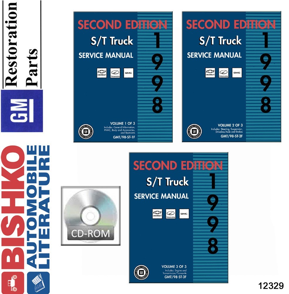 1998 Chevrolet & GMC S-10, S-15 Truck Factory Shop Service Manual CD