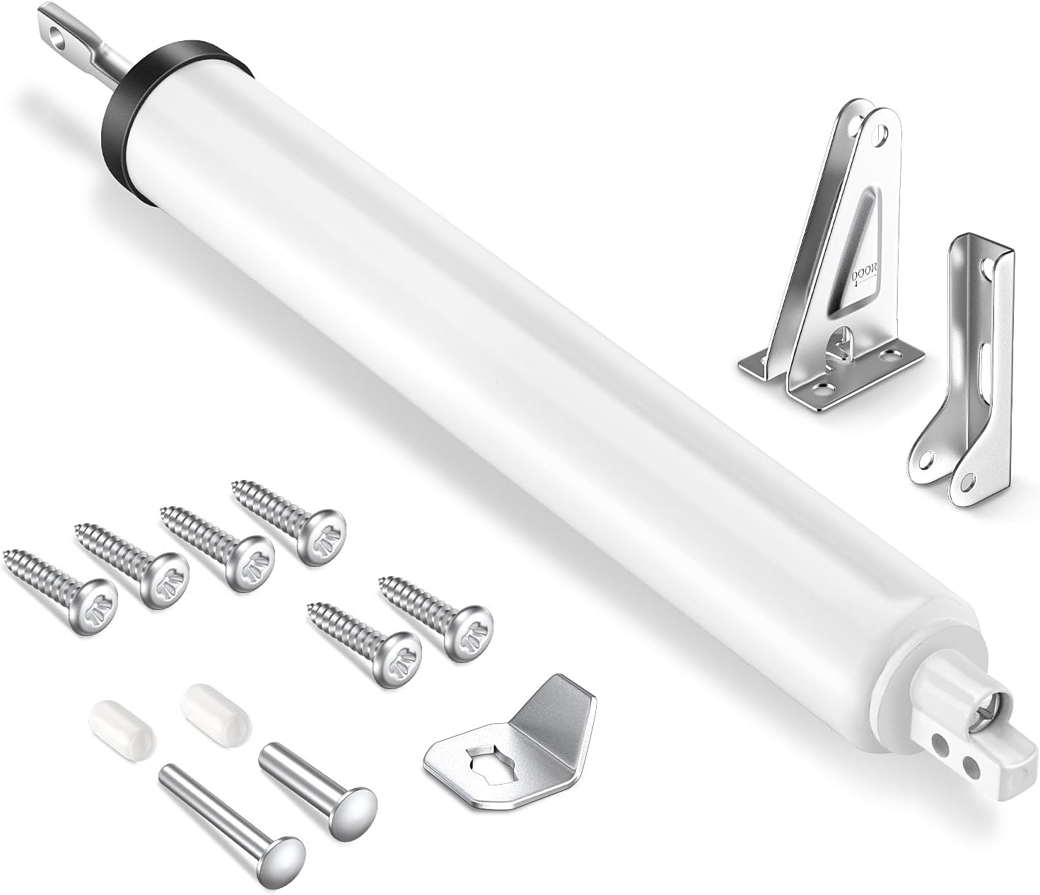Storm Door Closer, Pneumatic Screen Door Closer, Adjustable Closing Speed, Safet