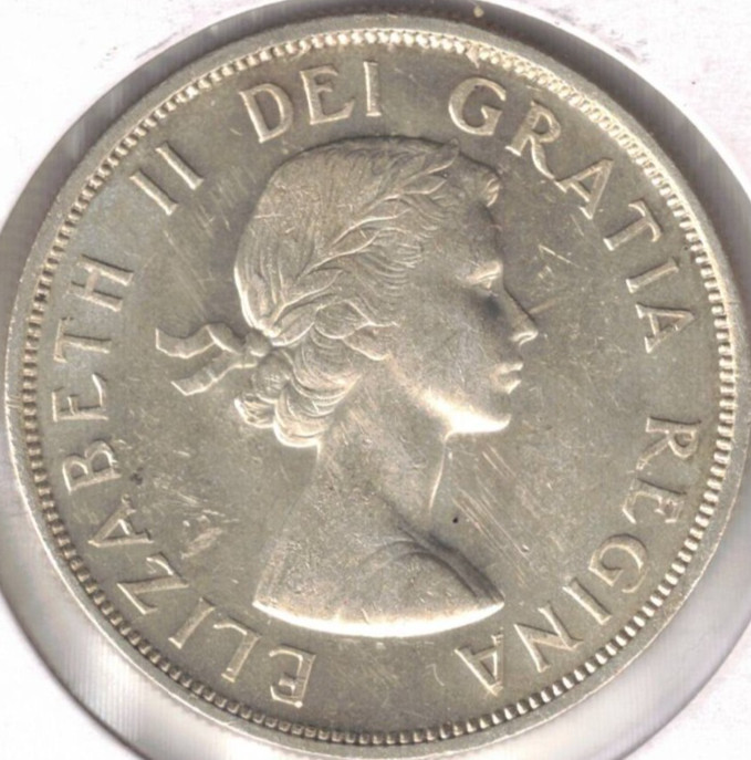 1958 Canada British Columbia Centennial Silver Dollar Coin!