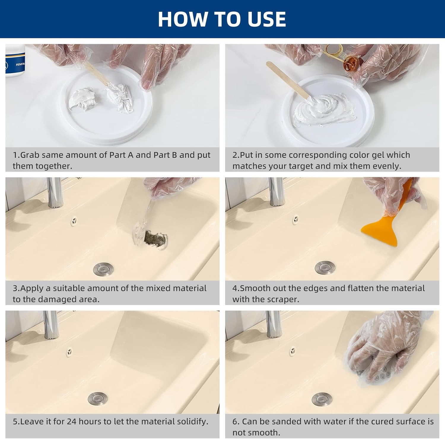 Tub and Fiberglass Shower Repair Kit White 3.7Oz Porcelain Tile Repair Kit Chips