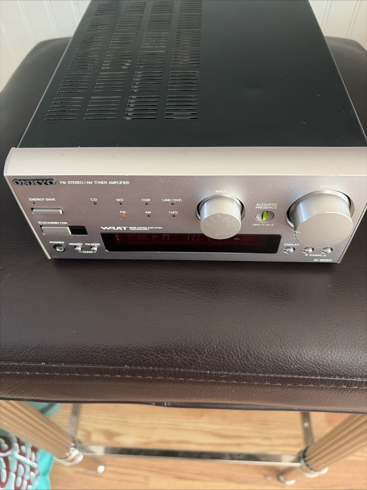 Onkyo R-805X 2-Channel Stereo Receiver w/ Headphone Jack, Good Overall Condition