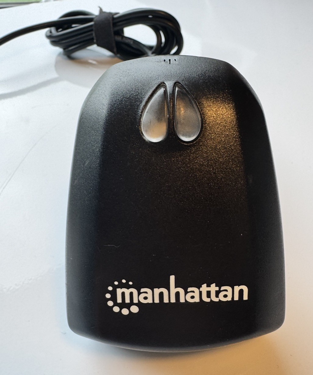 Manhattan 177672 CCD Barcode Scanner USB Wired Black Cable (CCD Scanner Series)
