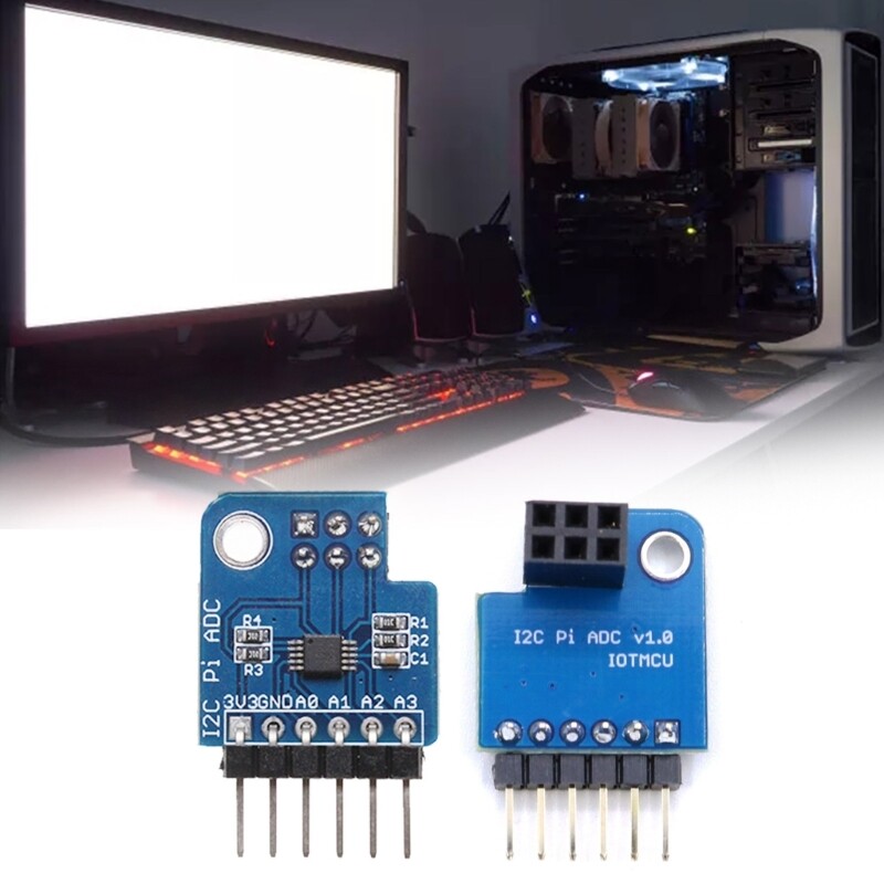 16 Bit I2C Module for RPi 4B/3B+/3B ADC 4 Channel Development Board