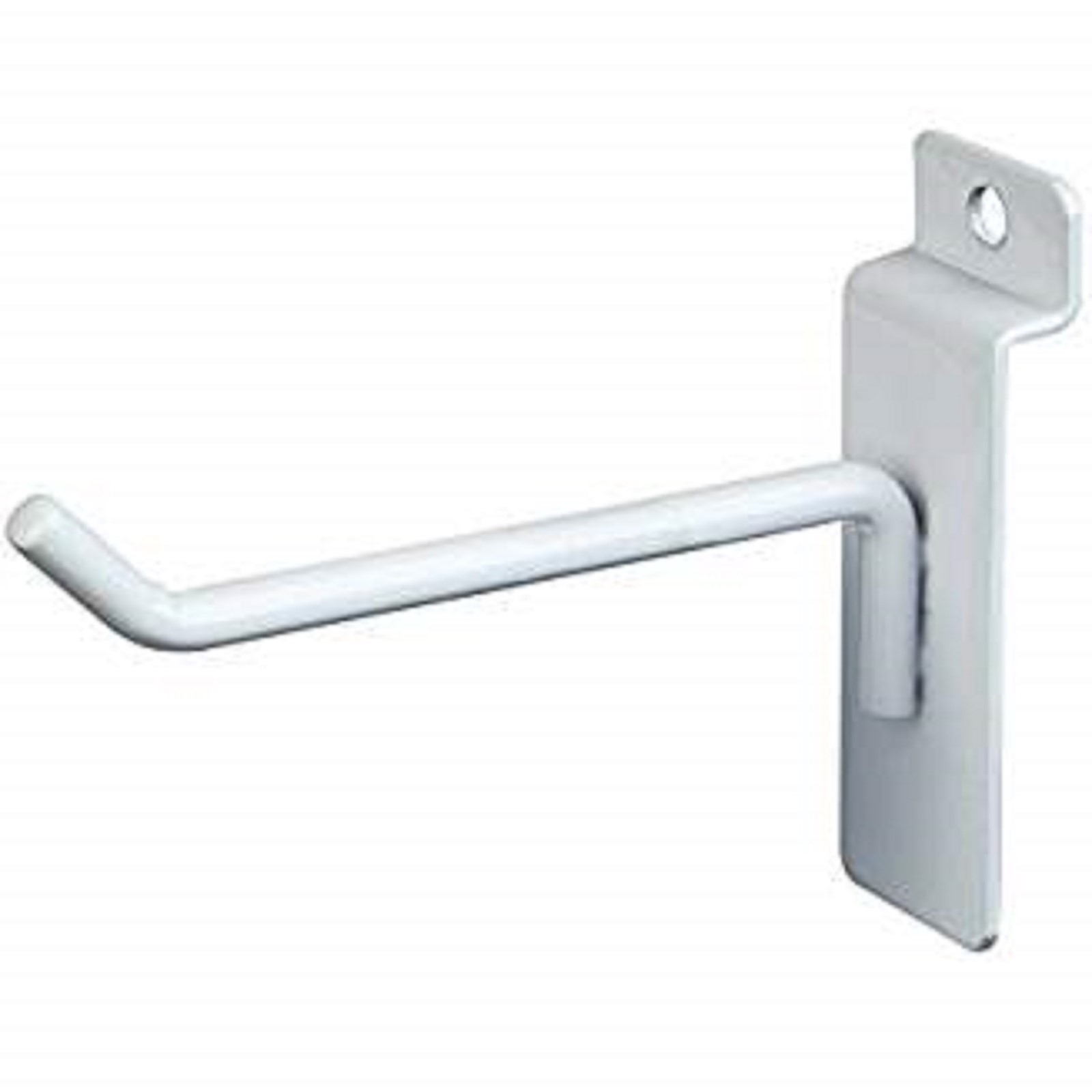 100 NEW Slatwall Metal Hook Bundle - 4", 6" - 50 each - White