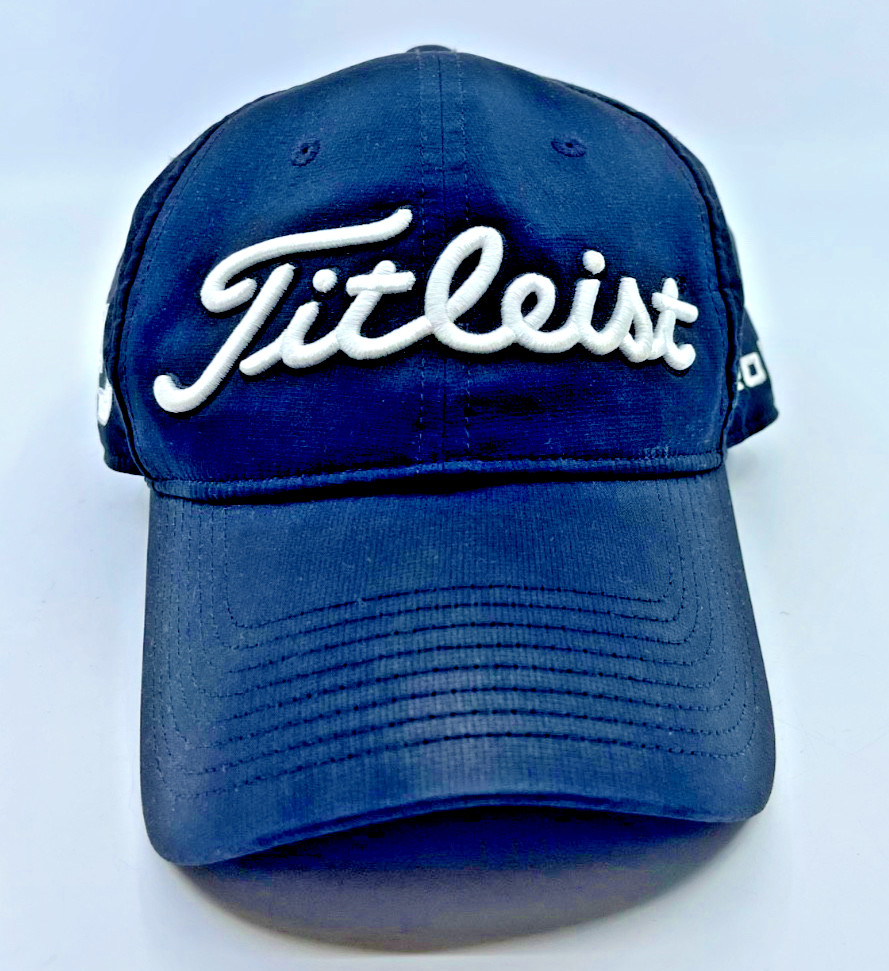 Titleist Blue Strapback Golf Hat Cap Shadow Wood