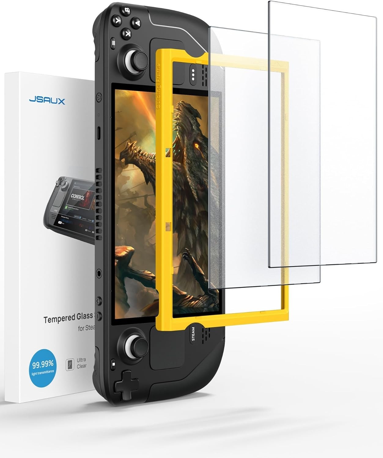 JSAUX 2-Pack Anti Glare Screen Protector for Steam Deck, 9H Hardness Matte