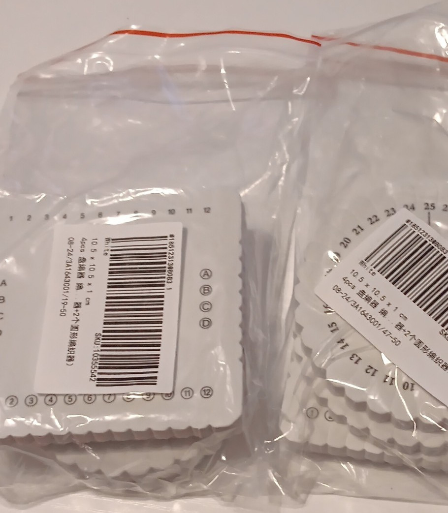 Foam Weaving Loom Thread Holders with Numbered Slots for Craft Projects