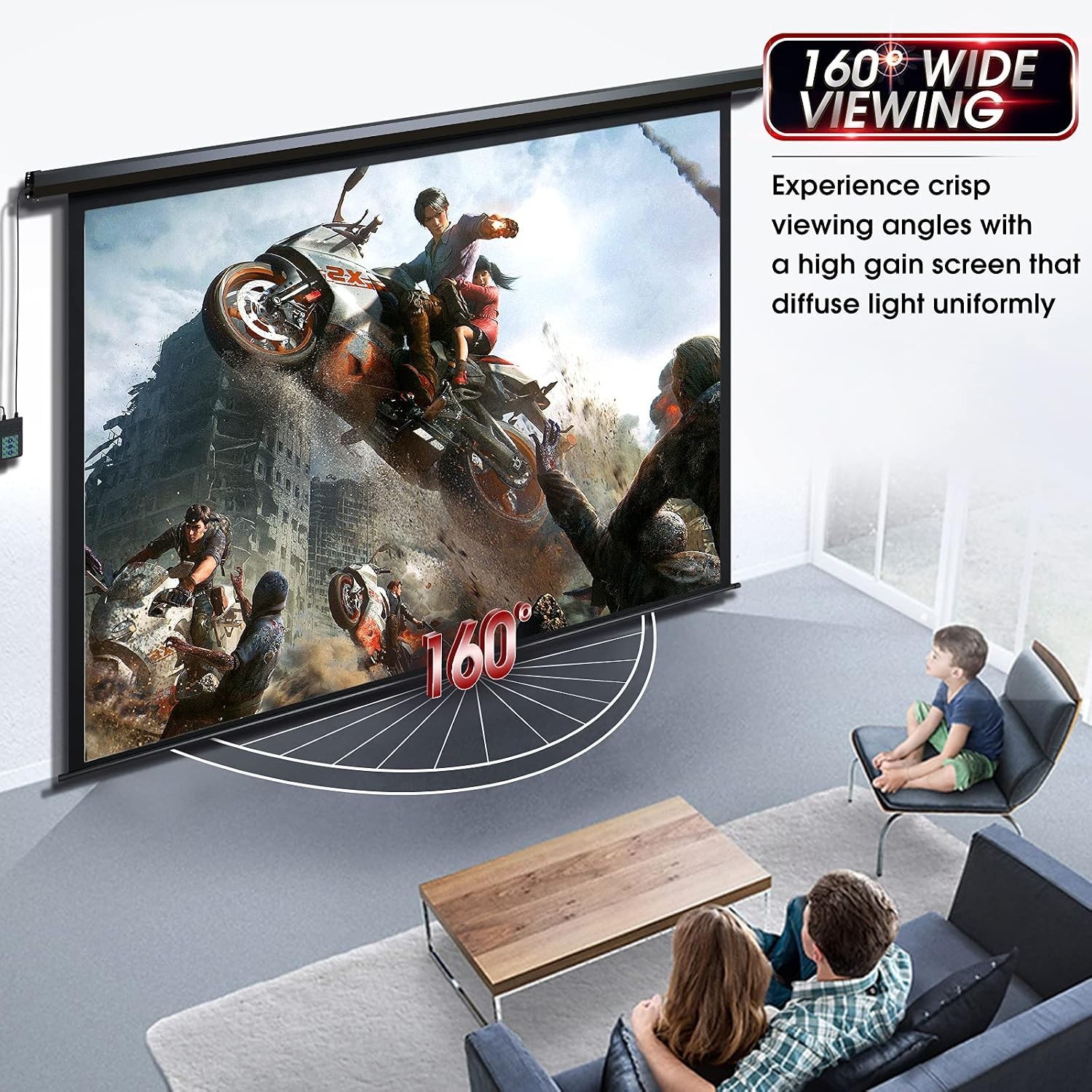 Motorized Projector Screen - Indoor and Outdoor Mo