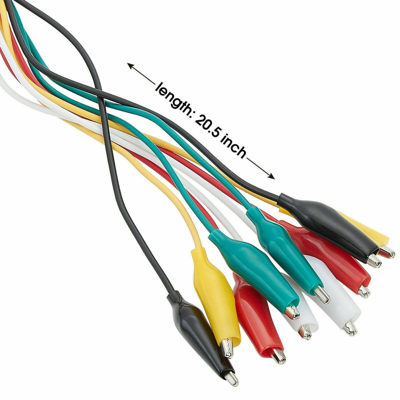 10Pcs Double-ended Wire Crocodile Alligator Clips Test Leads Jumper Cable