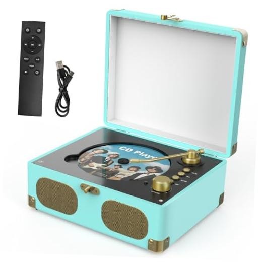 CD Player with Speakers Retro Portable CD Players for Home Music Player with