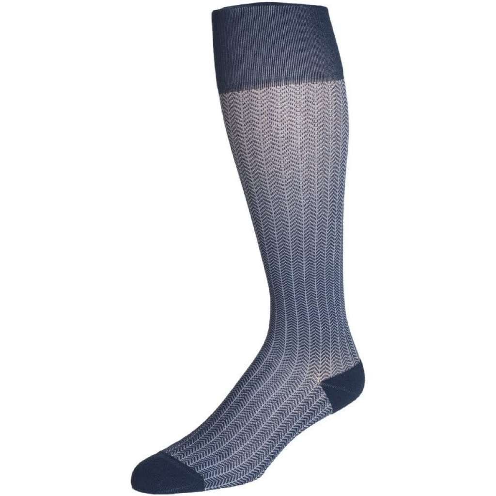 Dr. Comfort Herring Bone Patterned Knee High, Nylon/Spandex, 15-20mmHg (Size: S)