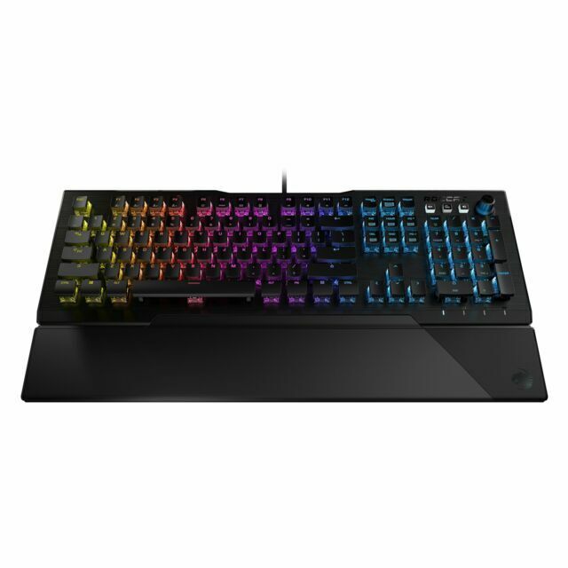 ROCCAT Vulcan 121 Linear Mechanical Gaming, Titan Switch, RGB, Palm Rest– Black