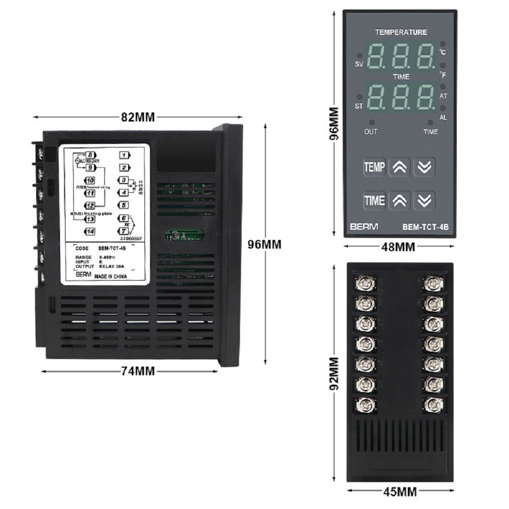 Convenient Digital Thermostat Time Temperature Controller for Heat Press