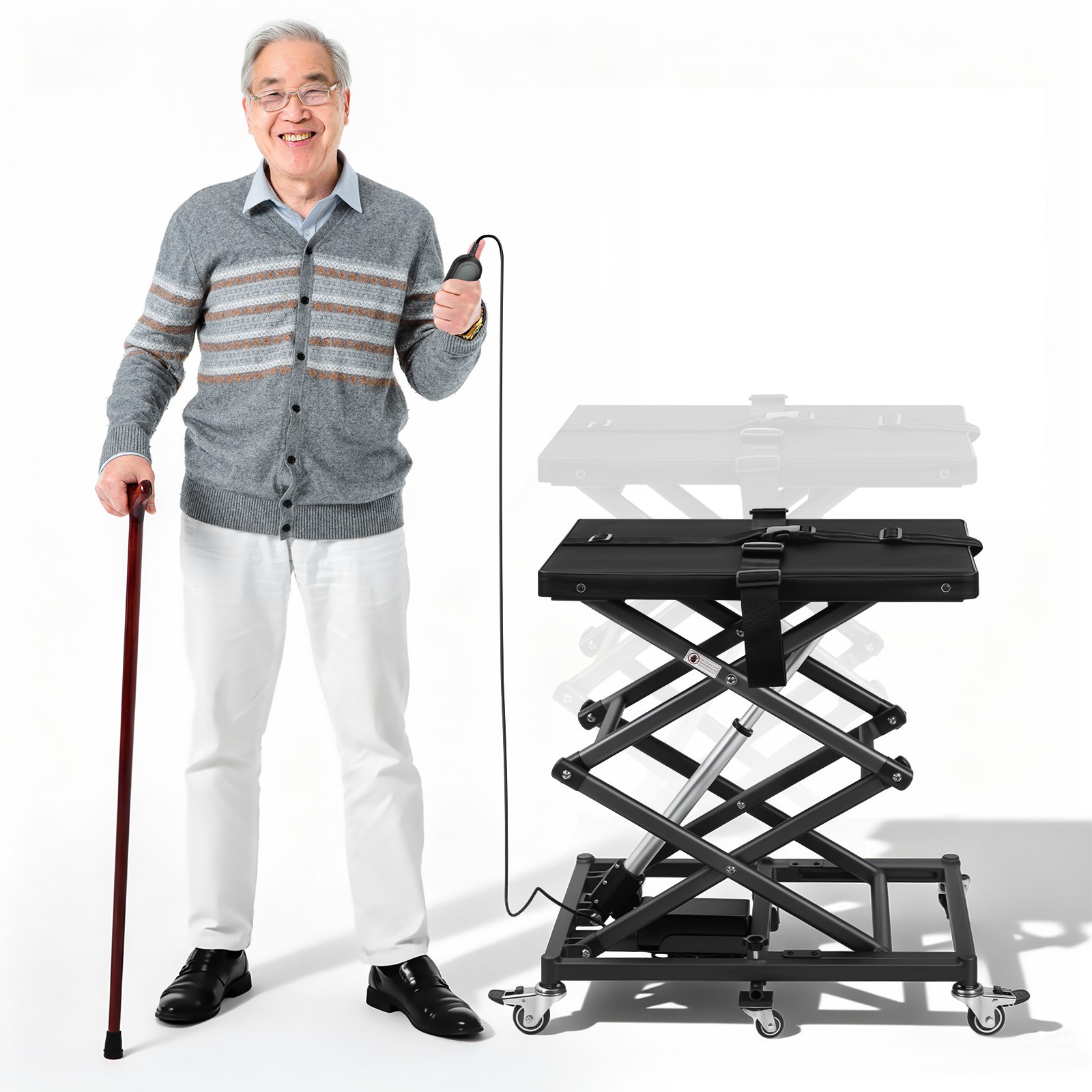 Electric Lift Table for wheelchair, 8.6-30Height Adjustable Lifting Platform