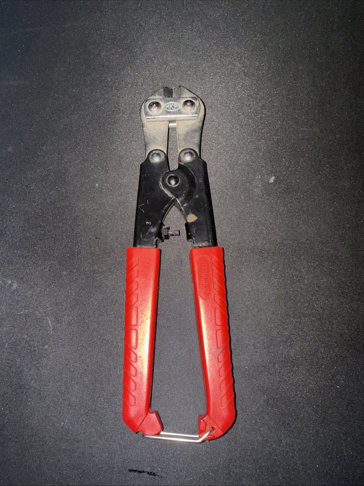 HK Porter Mini Bolt Cutter 8" Heavy Duty Compact Wire/Chain Cutter Red Handles.