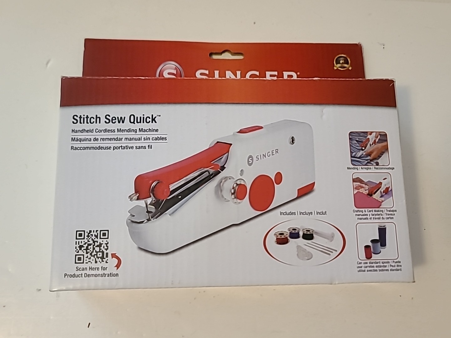NEW SINGER Stitch Sew Quick Cordless Handheld Portable Mending Machine