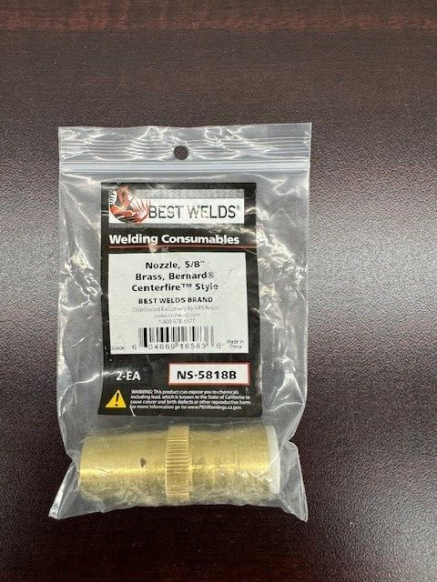 Best Welds Centerfire Style Mig Gun Nozzle, 5/8" Bore, 1/8" Recess (Tote 13)