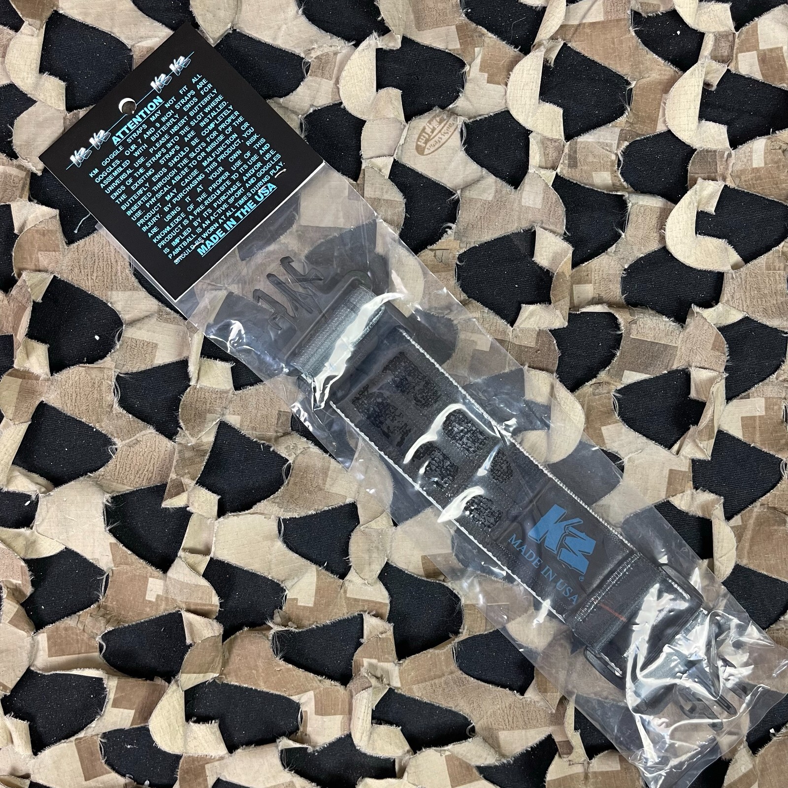 NEW KM Paintball Grill Goggle Strap - SE Kill Shot