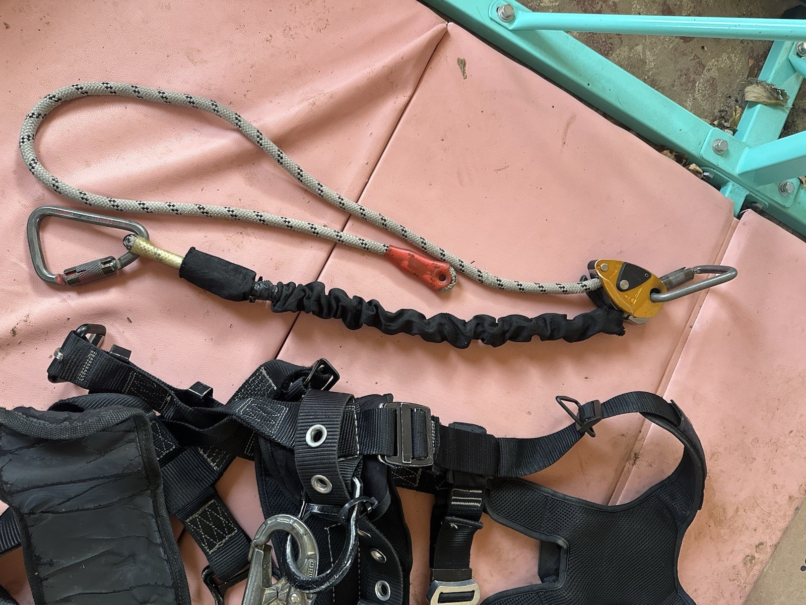 Climbing Harness And Positioner Set. Safety Lanyards Available As Well!