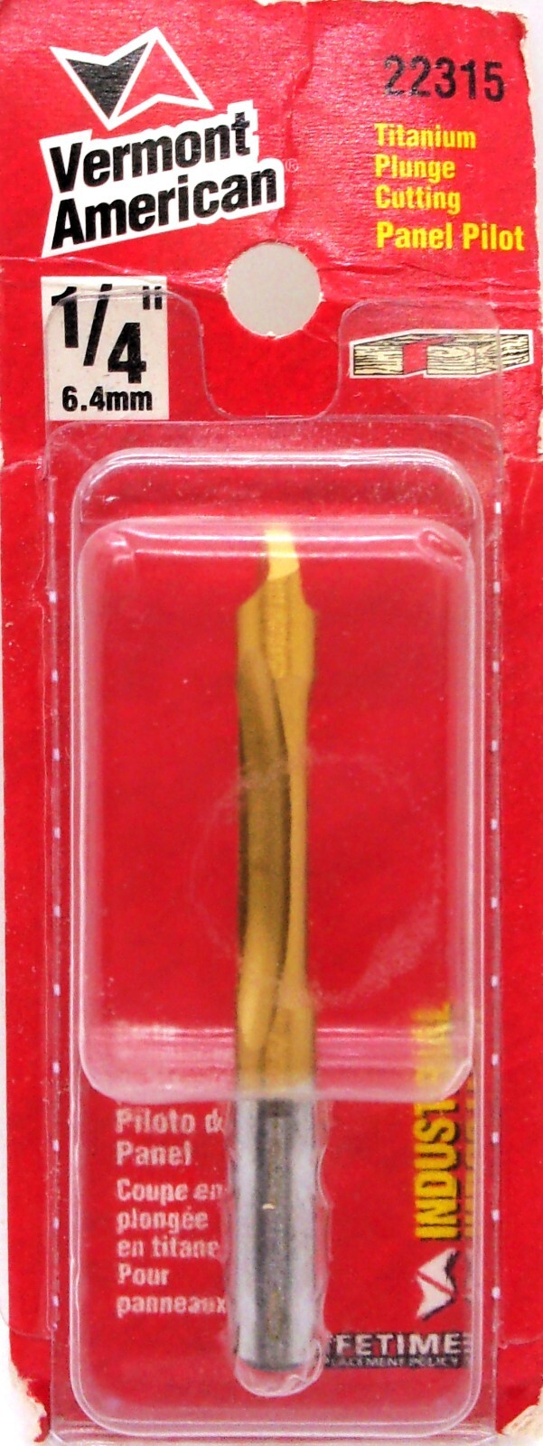 Vermont American 22315 1/4-Inch Titanium Pilot Panel Bit